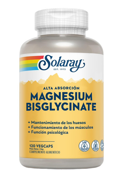 Solaray High Absorption Magnesium Glycinate, 350 mg 120 VegCaps
