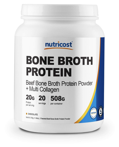 Nutricost Beef Bone Protein Powder + Multi Collagen (20 Servings) - Chocolate