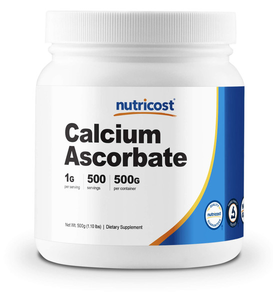Nutricost Calcium Ascorbate Powder (Vitamin C and Calcium Complex), 500 Grams - Non-GMO and Gluten Free Nutricost Calcium Ascorbate Powder (Vitamin C and Calcium Complex), 500 Grams - Non-GMO and Gluten Free