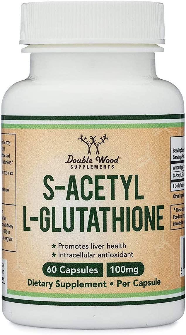 Double Wood Supplements S-Acetyl L-Glutathione 100mg 60 | Buy at Kiwla