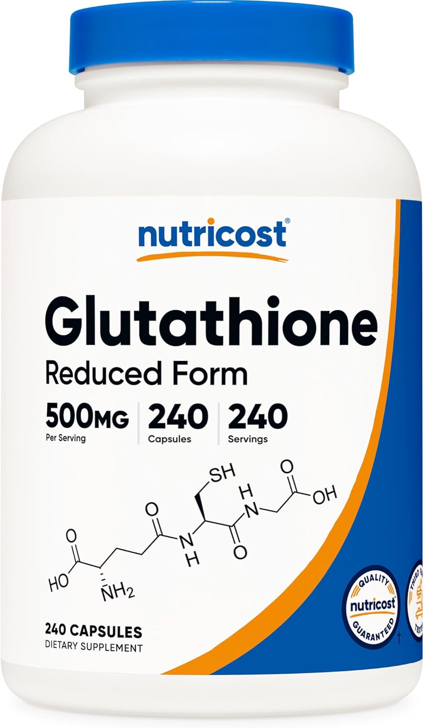 Nutricost Glutathione Capsules 500mg 240 Capsules
