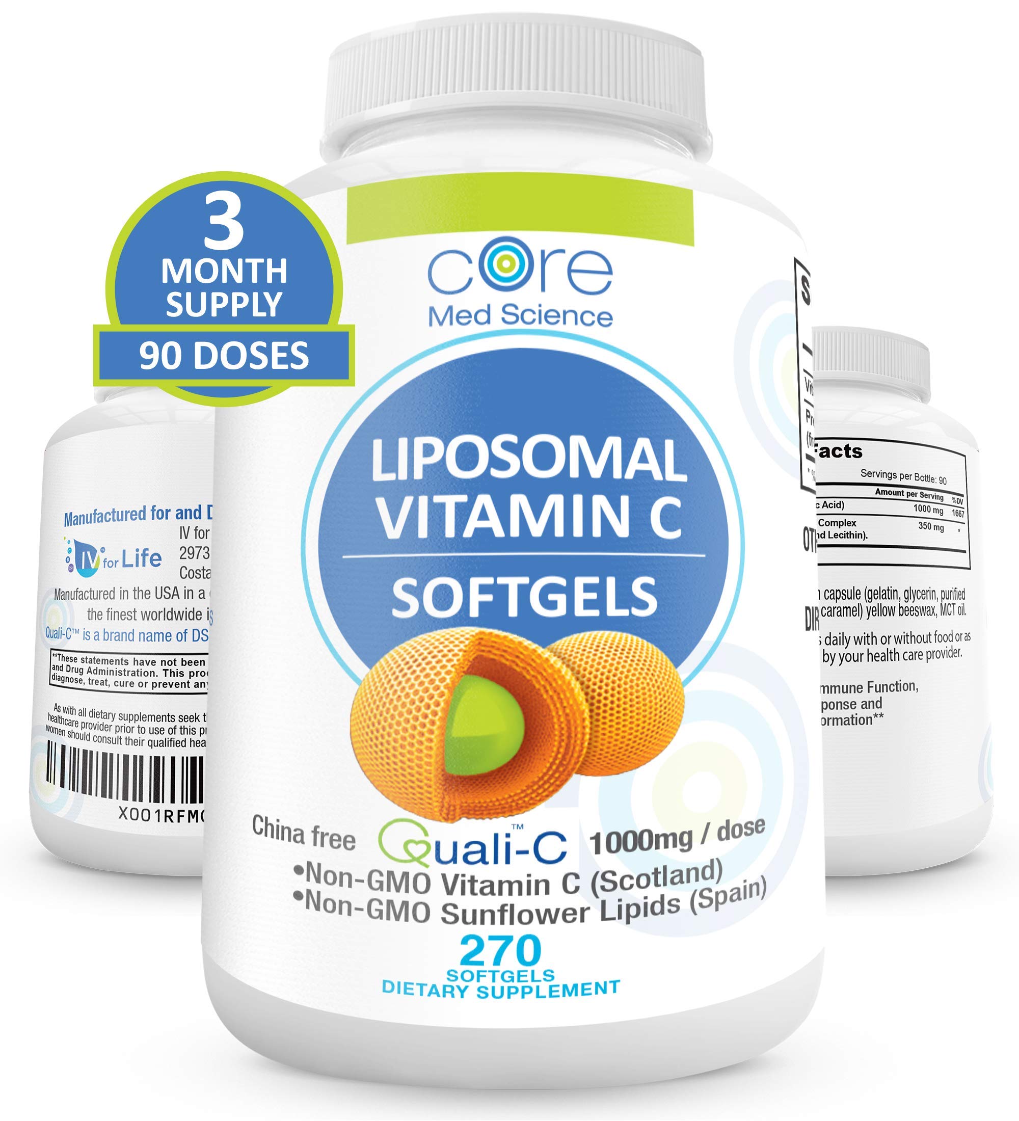 Core Med Science Liposomal Glutathione Softgels + Liposomal Vitamin C  Softgels (3 Month)