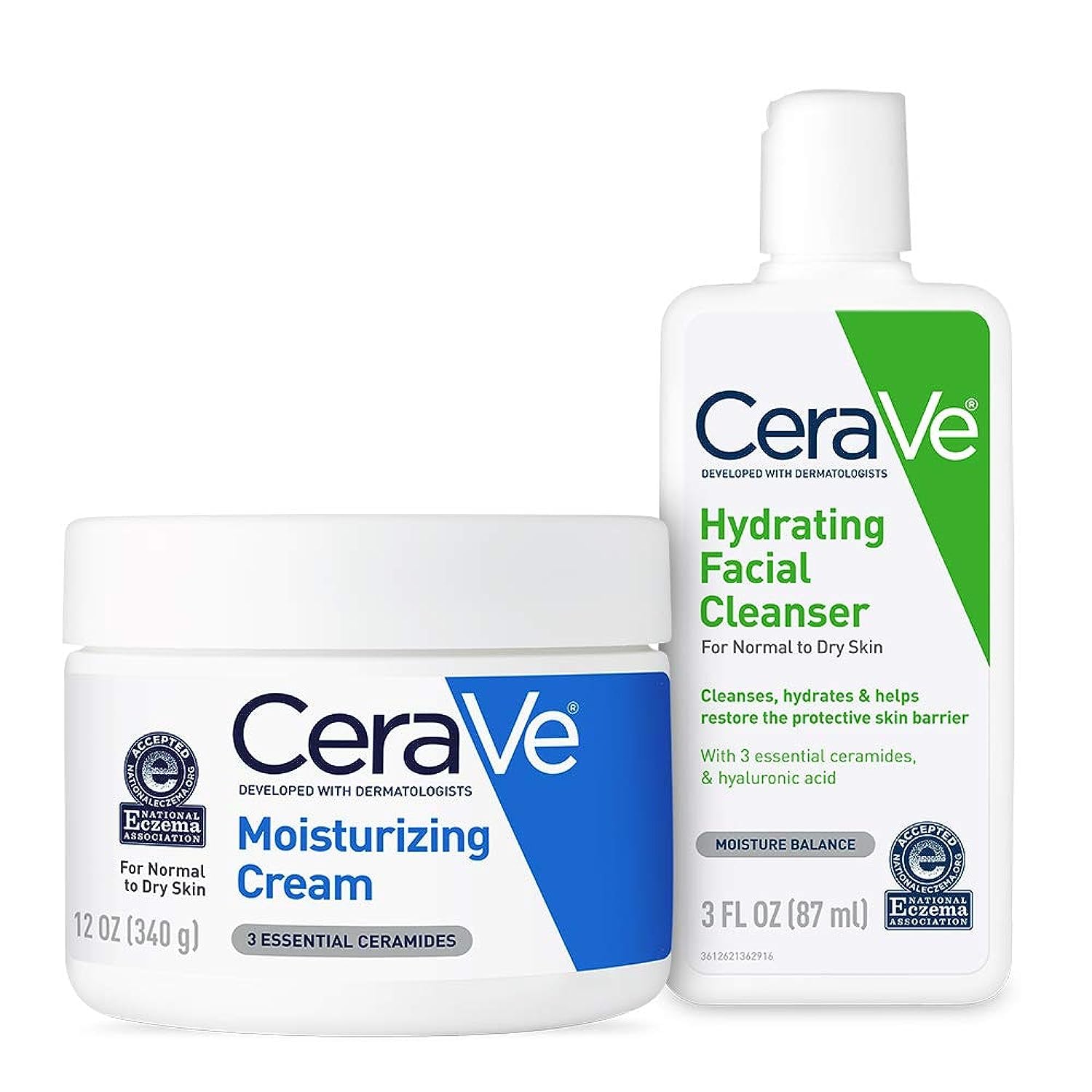 Cerave Moisturizing Cream And Hydrating Face Wash Trial Combo