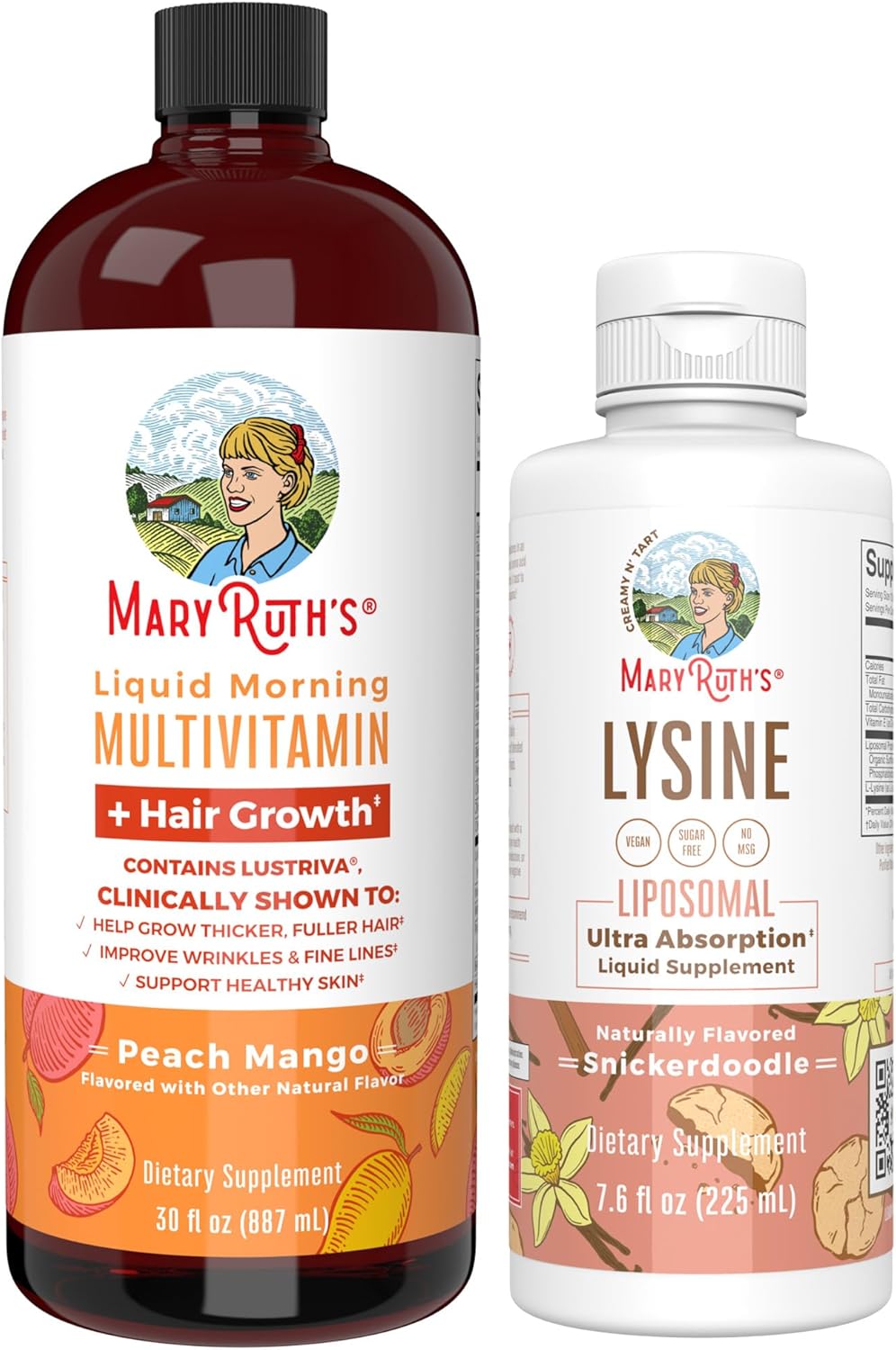 mary ruth liposomal glutathione MaryRuth's - 1 oz Liquid Morning Multivitamin + Hair Growth Peach Mango Mary Ruth's Vitamin C Liposomal