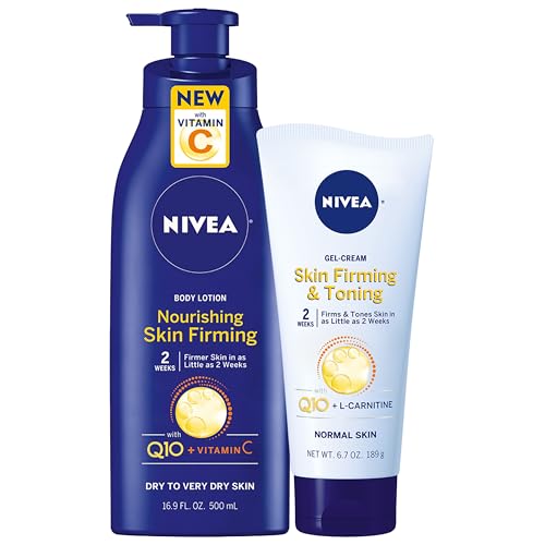 Nivea Nourishing Hydration Skin Firming Body Lotion (16.9 Fl Oz) + Skin  Firming & Toning Body Gel Cream With Hyaluronic Acid (6.7 Oz) Enriched With  Q10 And Vitamin C