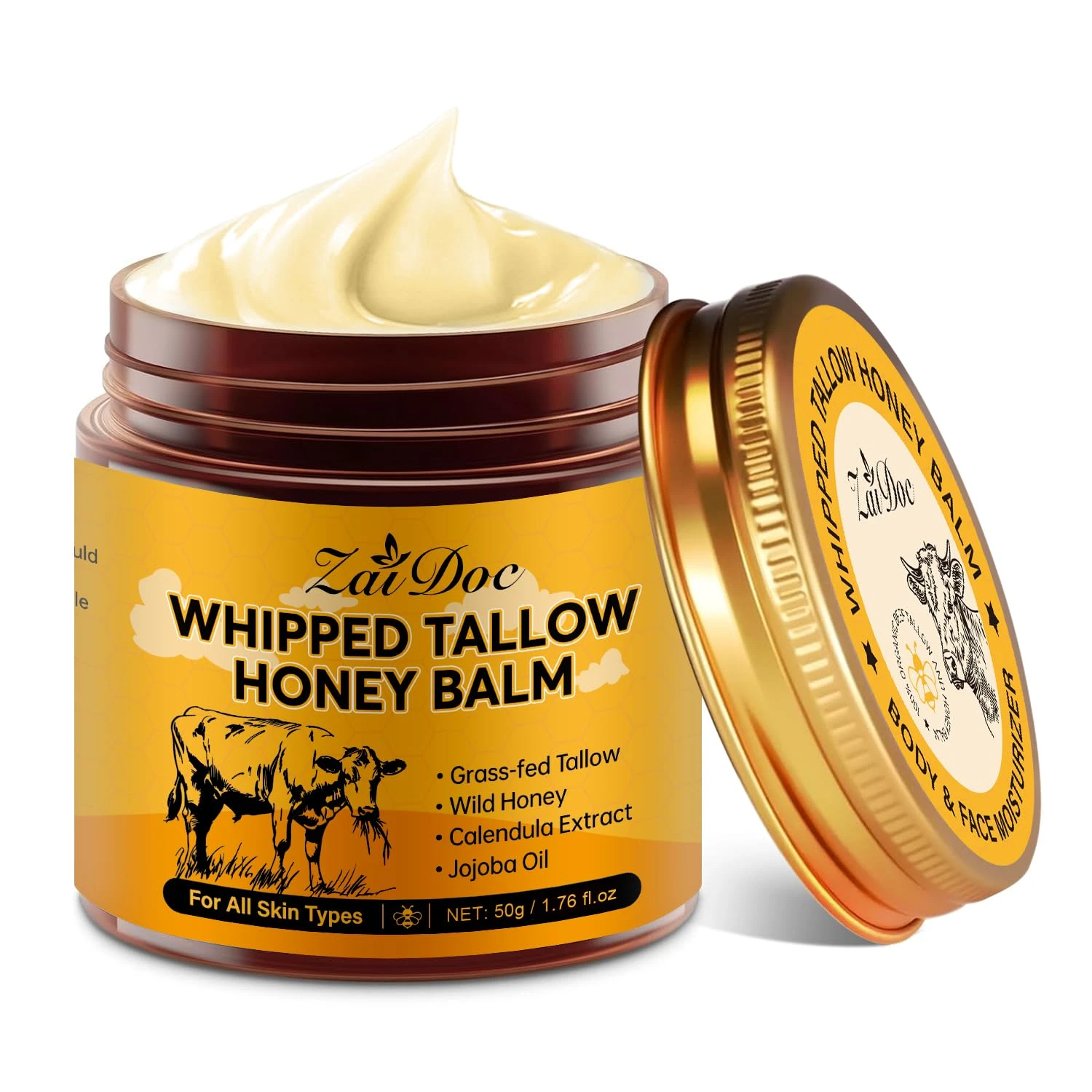 ghk-cu whipped tallow honey balm Whipped Tallow Honey Balm for Deep Hydration & Skin Repair main image 0
