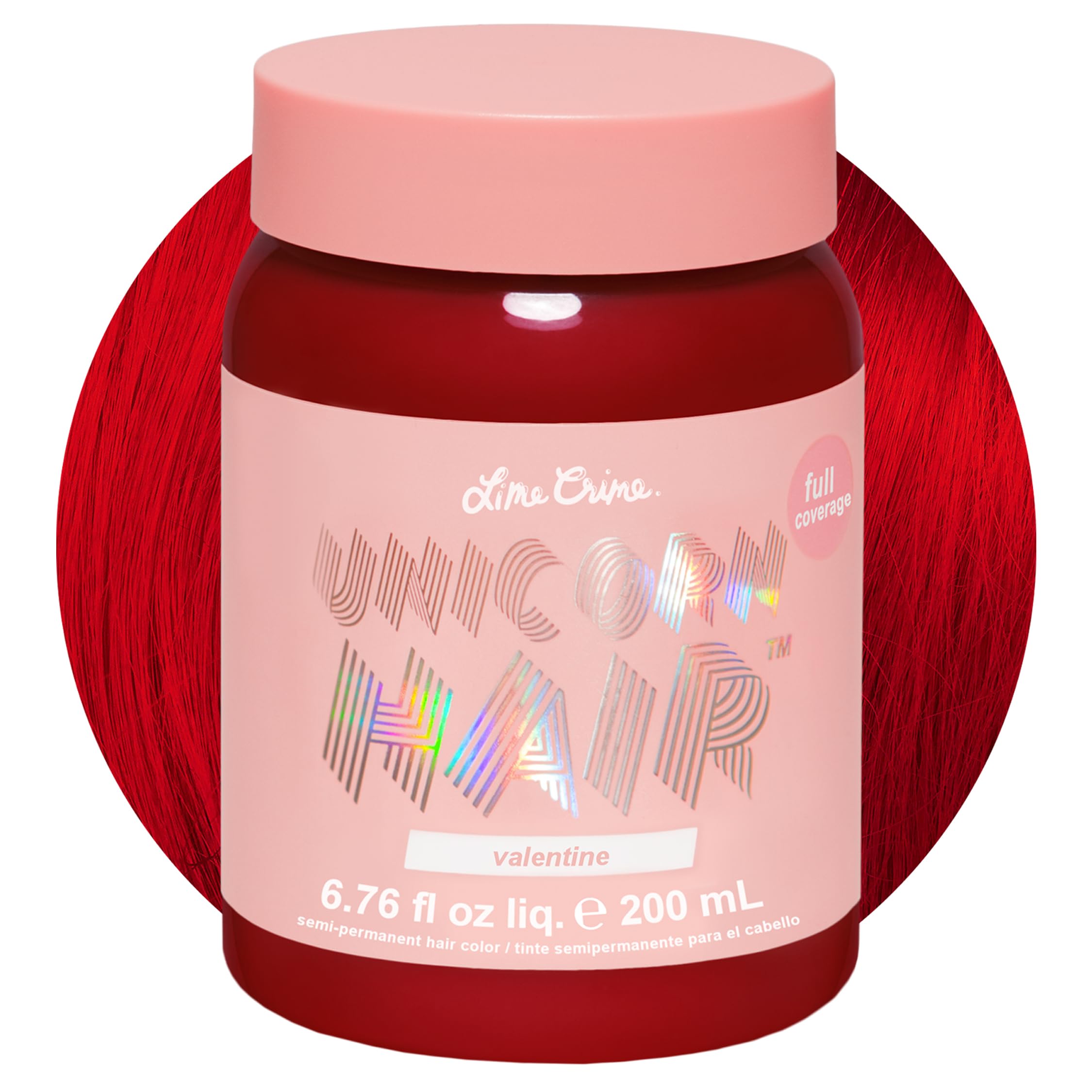 Lime Crime Unicorn Hair Dye Full Coverage Valentine (Crimson Red