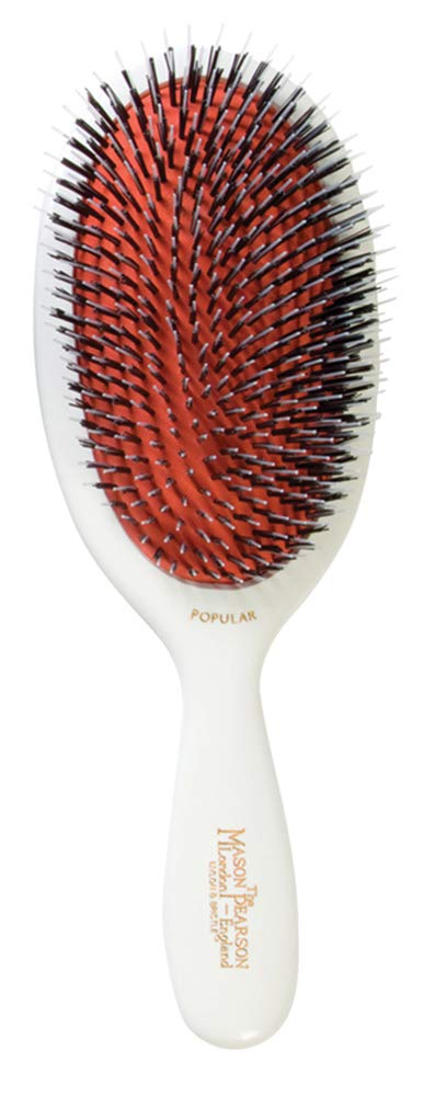 Mason Pearson BN1 Bristle and Nylon Popular Hair Brush Ivory