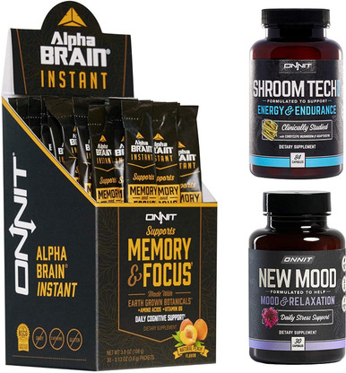 ONNIT Alpha Brain Instant New Mood 30ct Shroom Tech Sport