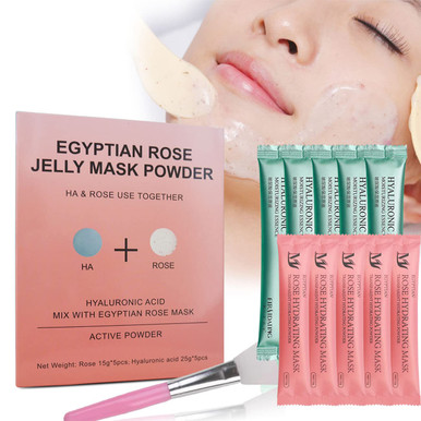 Jelly Facial Mask Egyptian Powder Rubber Off Acid Jelly Spa Natural Mask Essence Crystal Facial Powder Mask Off Jelly Rose Acid Powder Face Gel Diy Hyaluronic AntiAging Hyaluronic Peel Sets Hydrating Peel