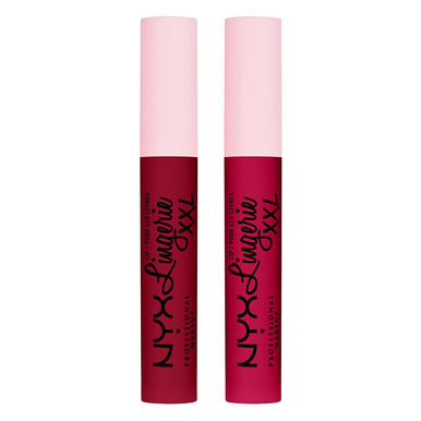 NYX PROFESSIONAL MAKEUP Lip Lingerie XXL Matte Liquid Lipstick - Pack of 2  (Sizzlin', Stamina)