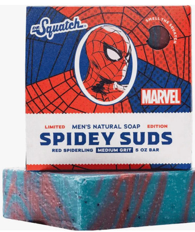 New Dr. Squatch SPIDER-MAN Spidey Suds Special Edition Bar With