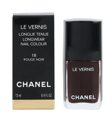 Chanel Le Vernis Longwear Nail Colour 18 Rouge Noir for Women, 0.4 Ounce