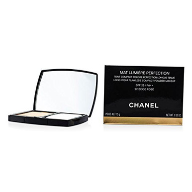 Chanel Double Perfection Compact Lumiere Long-Wear Flawless Sunscreen  Powder Makeup SPF 15 20 Beige