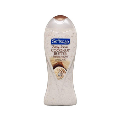 Softsoap Body Butter Coconut Scrub, Body Buff Wash 15 oz (Pack of 1)