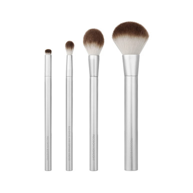 EcoTools Precious Metals Face Blend & Sculpt Set, Makeup Brush Kit,  Foundation Brush, Ecofriendly Makeup Brush Kit, Recycled Aluminum, Chrome,  Precision, 4 Piece Set – EcoTools Beauty