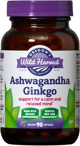 (gamon　unwound) Oregons Wild Harvest Ashwagandha Ginkgo Organic NonGMO