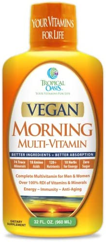 Tropical Oasis - Vegan Morning Liquid Multivitamins, Da | Buy at Kiwla
