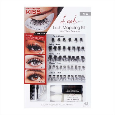 KISS Products 3D DIY Faux Extensions False Eyelashes Mapping Kit