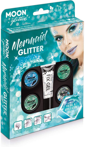 Holographic Glitter Eyeshadow Makeup Fix Gel Face Body Glue Unicorn Silver  Brush