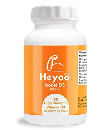 Heyoo Boost D3 1000iu - 60 High Strength Vitamin D3 Tablets with ...