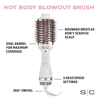  StyleCraft Hot Body Ionic 2-in-1 Blowout Oval Hot Air