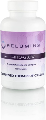 Relumins Labs Thio-Glow Chewable Sublingual Glutathione Complex with  Biotin, VIT C & E, Plus Grapeseed Polyphemols-330mg Gluta Per Serving  Highest Bioavailability 4X More Effective Than Liposomal