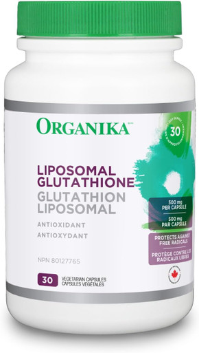 Organika Liposomal L-Glutathione 500 Mg- Supperior Absorption, Potent  Antioxidant, Immunity Support, Helps Tissue Repair, Detox