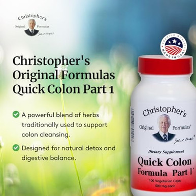 Christopher'S Original Formulas Quick Colon Part 1 Colon Health Support ...