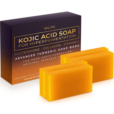 original glutathione kojic acid soap Valitic Kojic Acid Soap For Hyperpigmentation - With Glutathione Collagen &  Vitamin C - Natural Soap Bars With Turmeric - Original Japanese Complex For  Dark Spot Correction