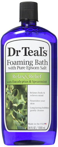 Dr Teal's Foaming Bath with Pure Epsom Salt, Soothe & Sleep with Lavender,  34 fl oz, Purple : : Beauty & Personal Care