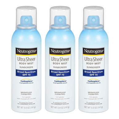 neutrogena ultra sheer lightweight sunscreen spray spf 70