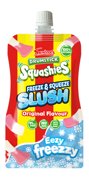 Swizzels Drumstick Squashies Slush Pouch - Original Raspberry Flavour - 1 x 12 x 250ml (POR 31%)