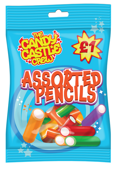 Candy Castle Crew Pencil Bites  1 x 18 x 90g (POR 37%)