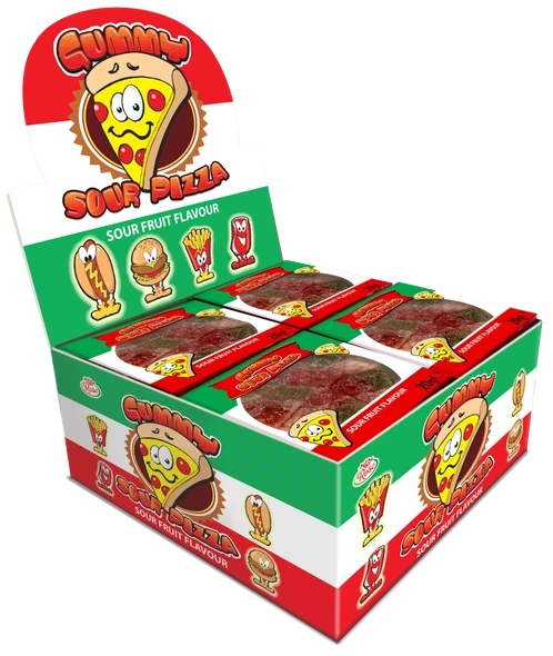 Candy Castle Crew Sour Gummy Pizza - 8 x 24 x 20g (POR 37%)
