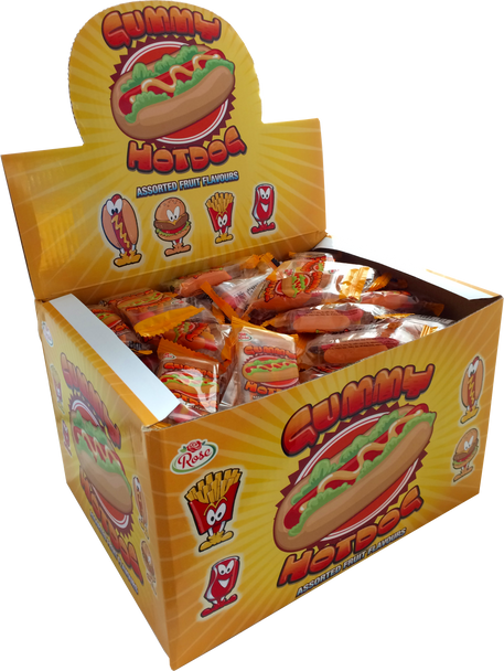 Gummy Hotdogs - Mixed Fruit Flavours