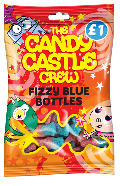 Candy Castle Crew Fizzy Blue Bottles - 1 x 18 x 90g (POR 37%)