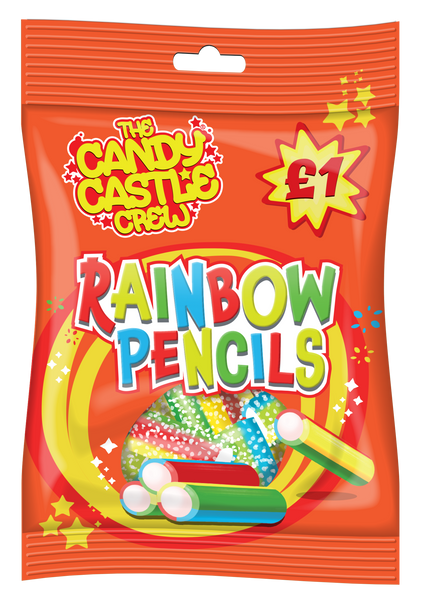 Candy Castle Crew Fizzy Pencils - 1 x 18 x 90g (POR 37%)