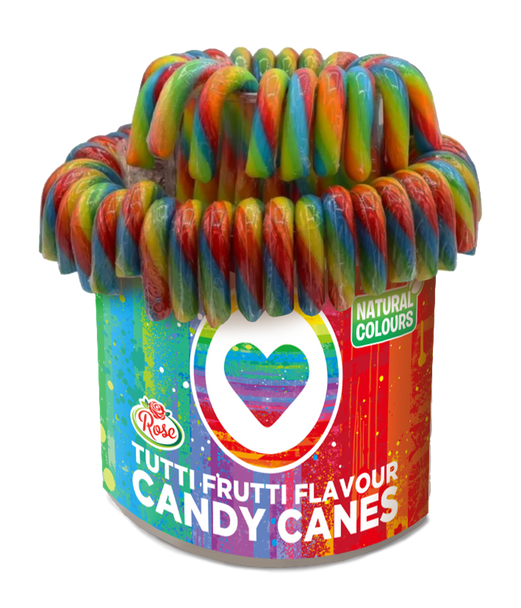 Rose Rainbow Candy Cane Bucket - 1 x 80 x 28g