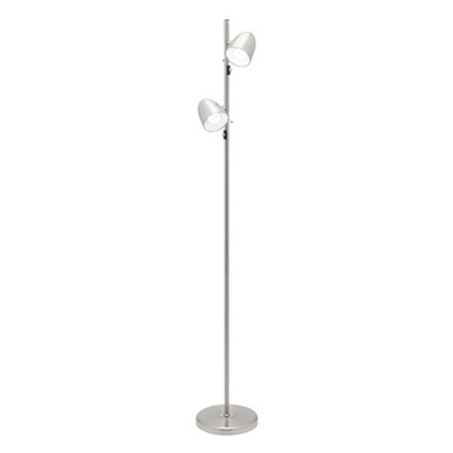 Sara 2lt Floor Lamp Brushed Chrome Sara 2lt Floor Lamp Brushed Chrome