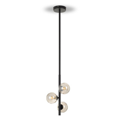 Moran 3lt Pendant Black & Smoke