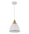 Cerema Elipse Pendant White with Antique Brass