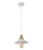 Cerema Small Coolie Pendant White with Antique Brass