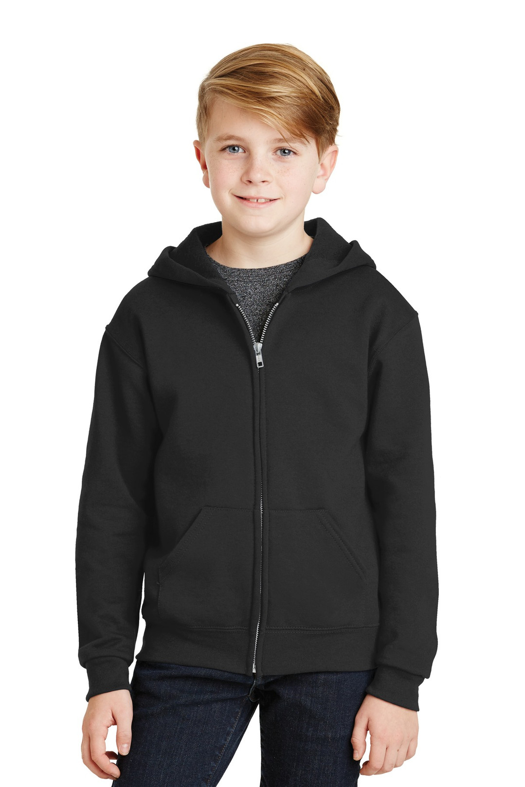 Youth-NuBlend-®--Full-Zip-Hooded-Sweatshirt.--993B-1