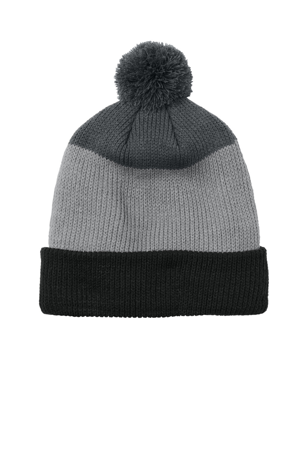 Port-Authority-®--Cozy-Striped-Pom-Beanie-C979-1