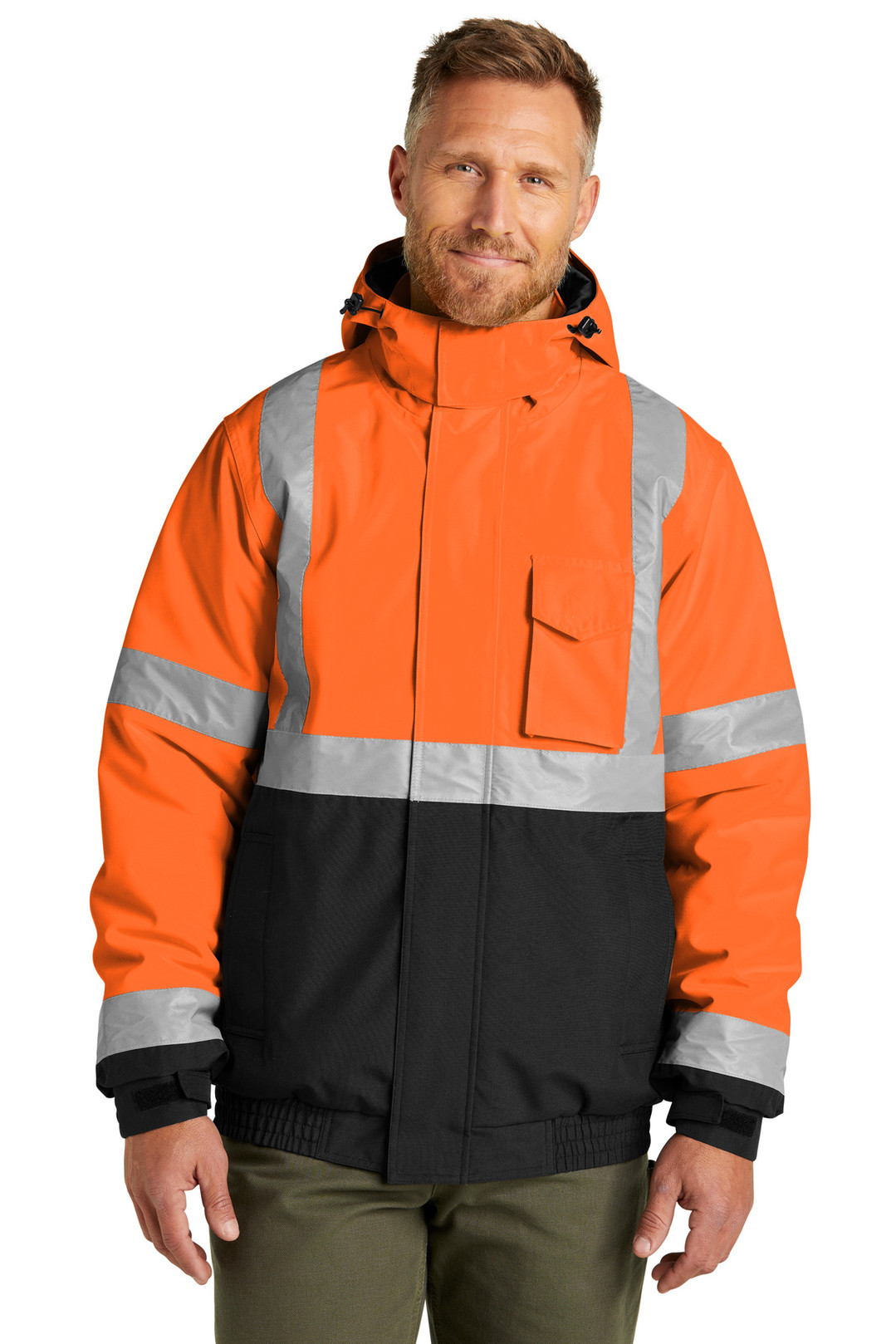 CornerStone-®--ANSI-107-Class-3-Economy-Waterproof-Insulated-Bomber-Jacket-CSJ500-1