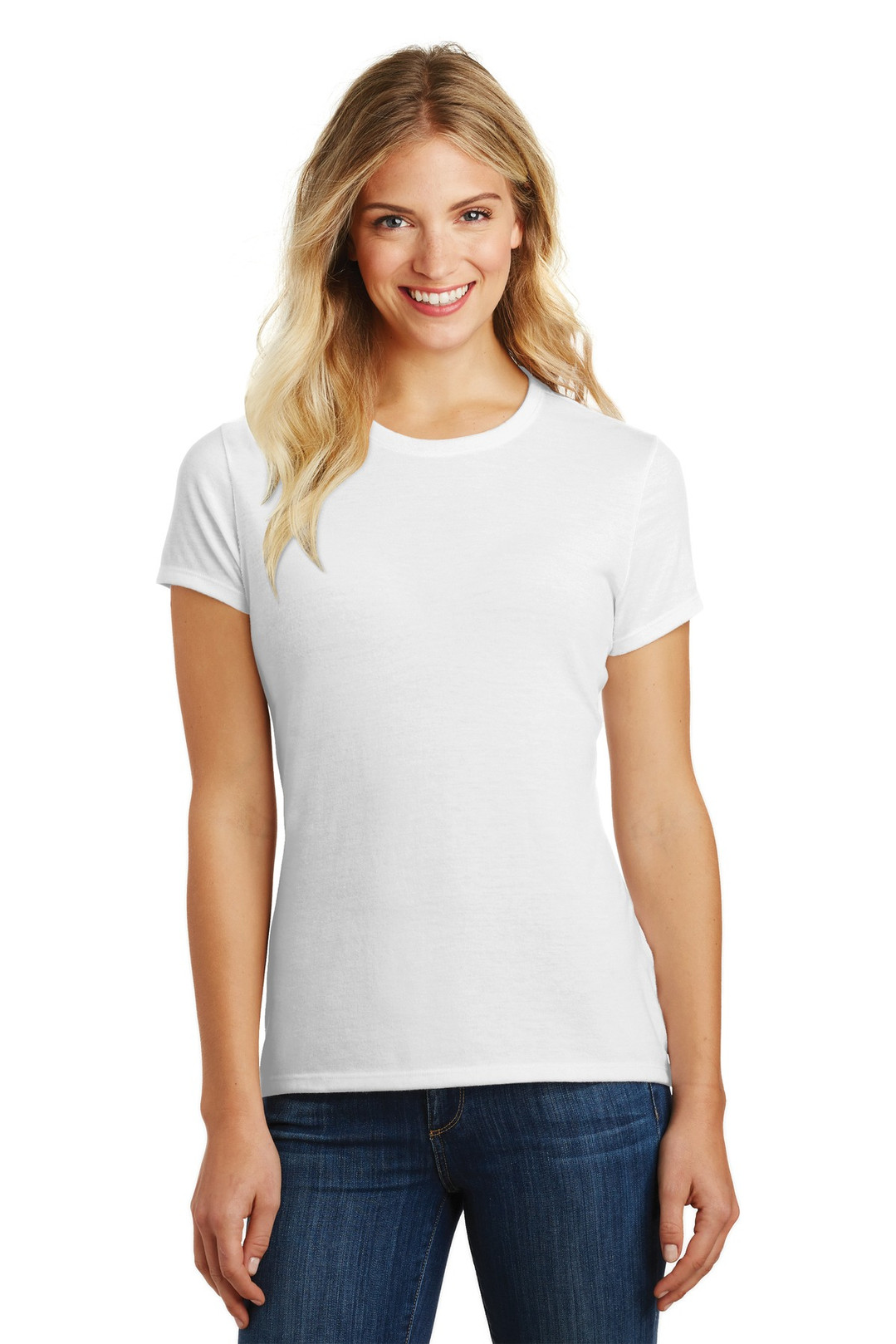 District--®--Women's-Perfect-Blend-®--CVC-Tee.-DM108L-1