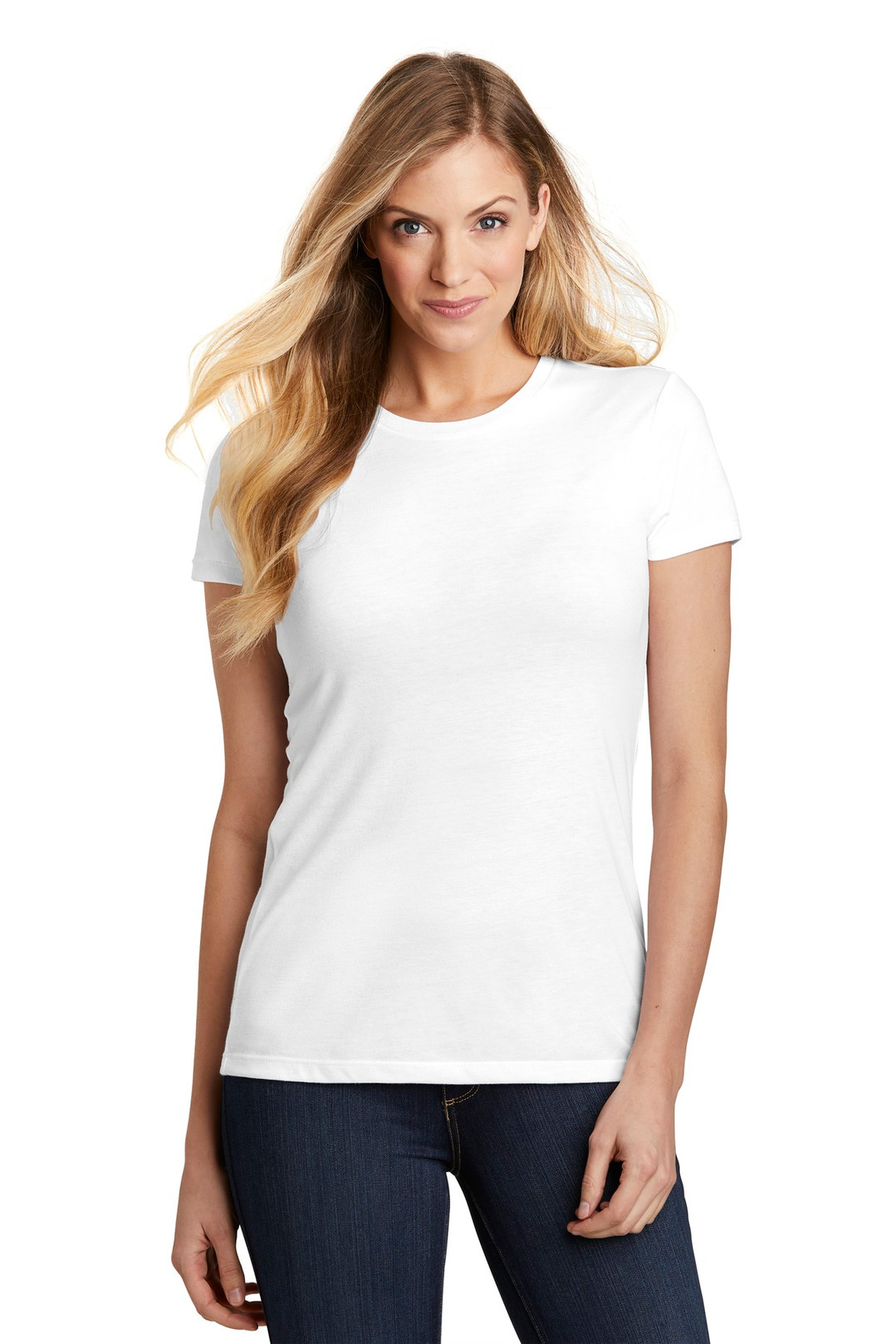District--®--Women's-Fitted-Perfect-Tri--®--Tee.-DT155-1