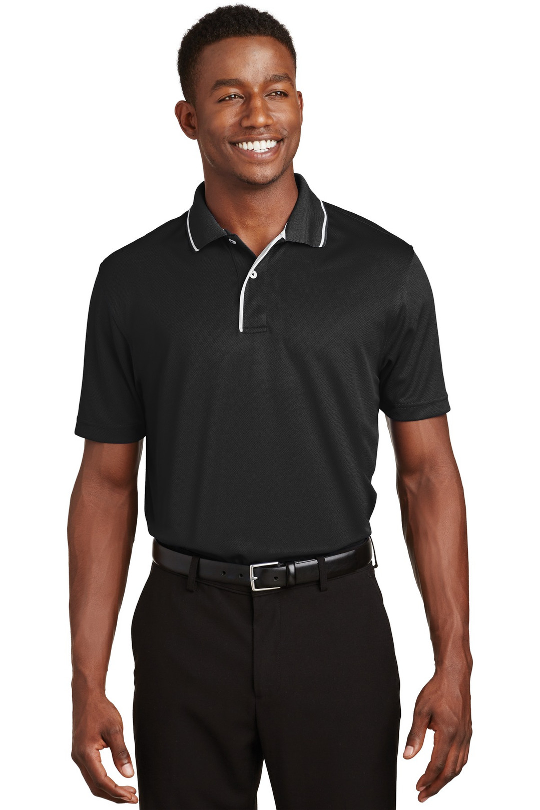 Tek-®--Dri-Mesh-®--Polo-with-Tipped-Collar-and-Piping.--K467-1
