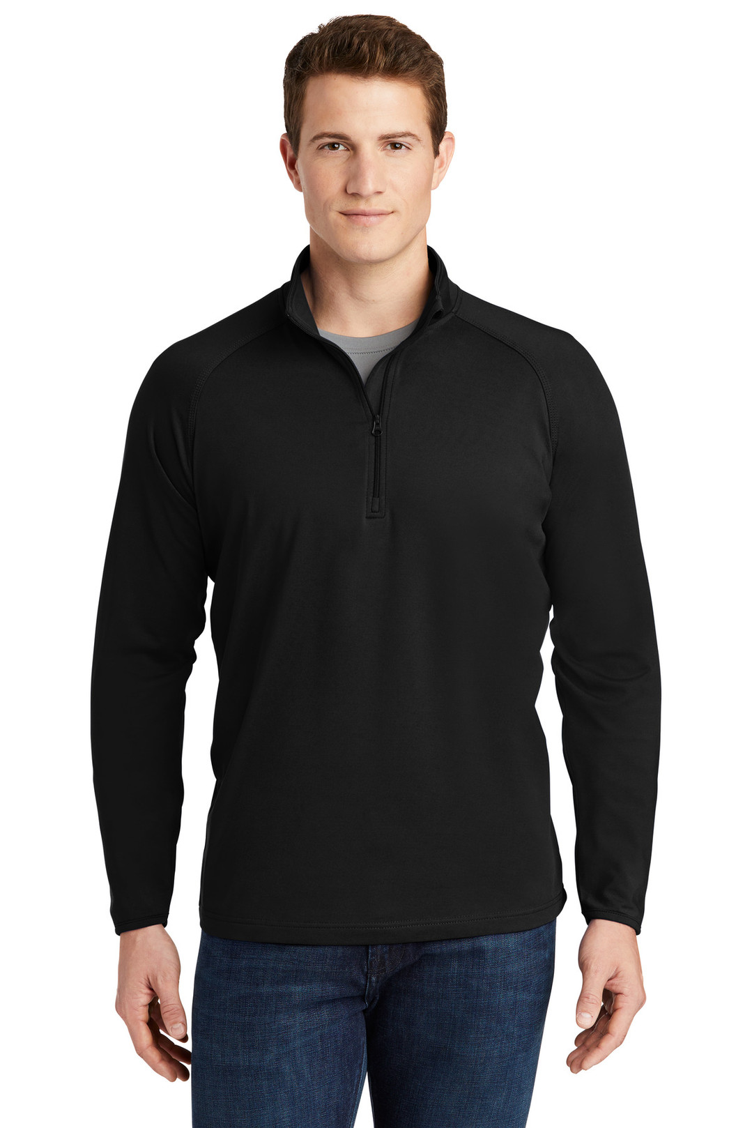 Tek-®--Sport-Wick-®--Stretch-1/4-Zip-Pullover.-ST850-1